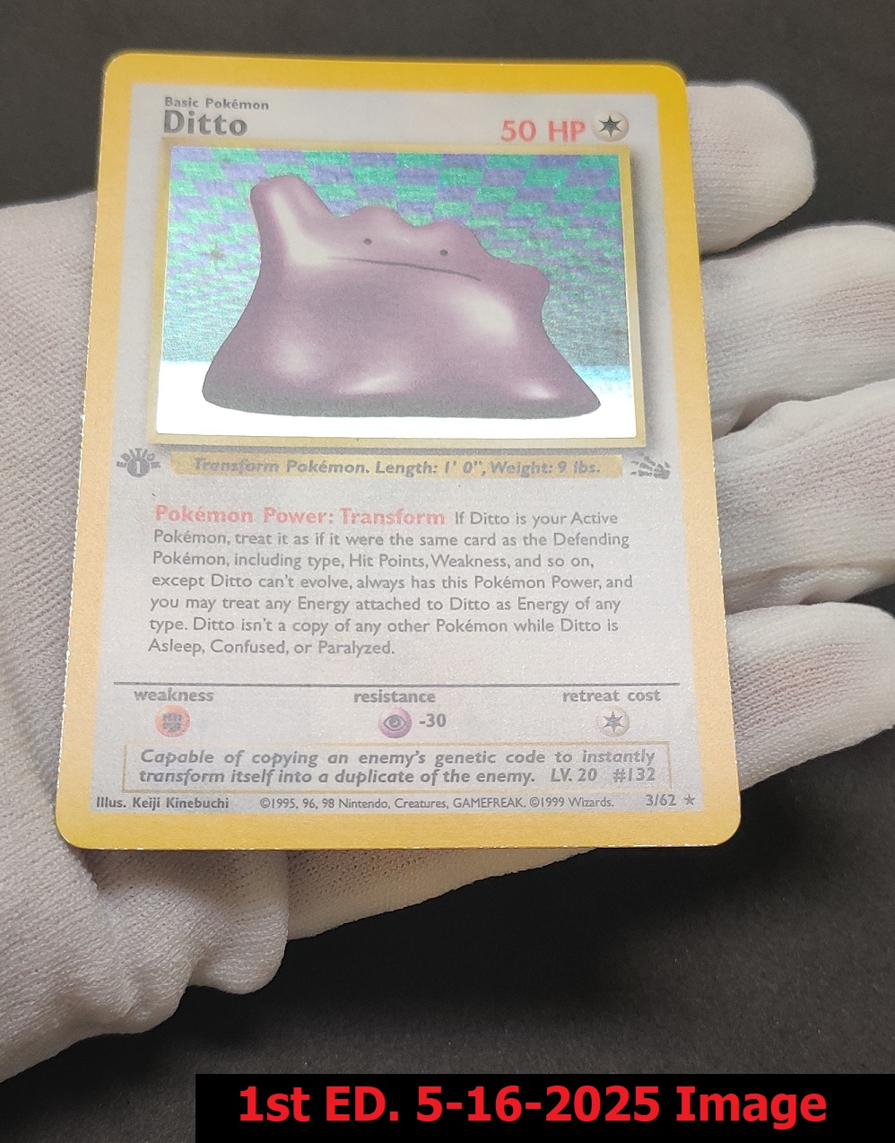 Ditto - 3/62 - Holo Rare - 1st Edition